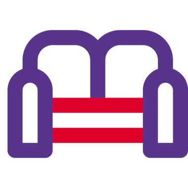 Rahatlamak için rahat bir tasarımı olan klasik kanepe.