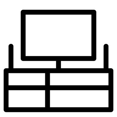 Birden fazla çekmecesi olan televizyon standı