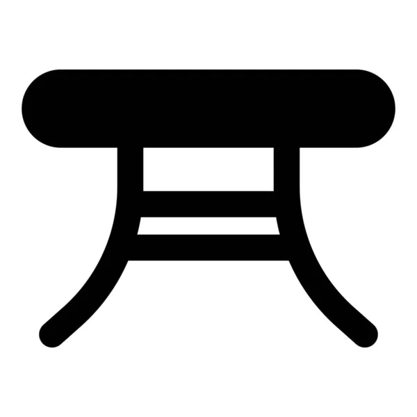 ユニークな脚のサポートとデザイナーエンドテーブル — ストックベクタ
