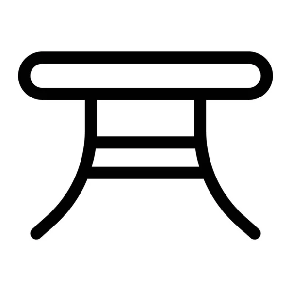 Tavolino Design Con Supporto Gamba Unico — Vettoriale Stock