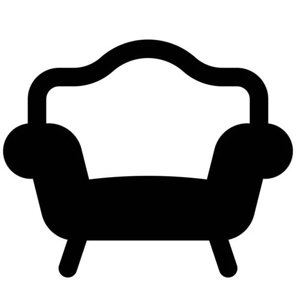 Wide Backrest Sofa Cushioning — Stock Vector