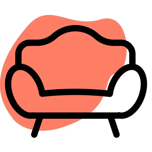 Flauschiges Sofa Kleiner Größe Zum Ausruhen — Stockvektor