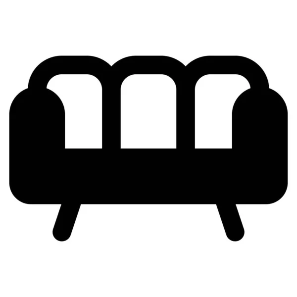 Minimale Design Couch Für Wohnraum — Stockvektor
