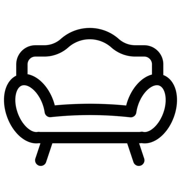 ふわふわの小さなサイズのソファ休憩用 — ストックベクタ