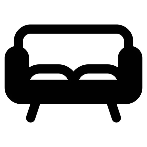 小空间双座位沙发 — 图库矢量图片