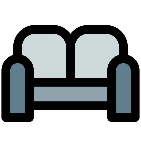 Classic Sofa Comfy Design Relaxing — Stock Vector