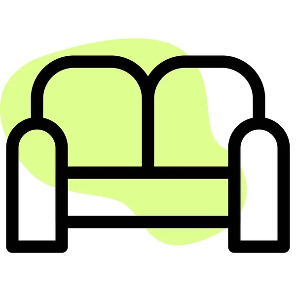 Klasická Pohovka Pohodlným Designem Pro Relaxaci — Stockový vektor