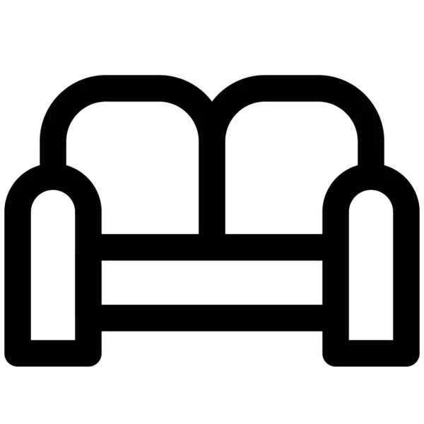 Klasická Pohovka Pohodlným Designem Pro Relaxaci — Stockový vektor