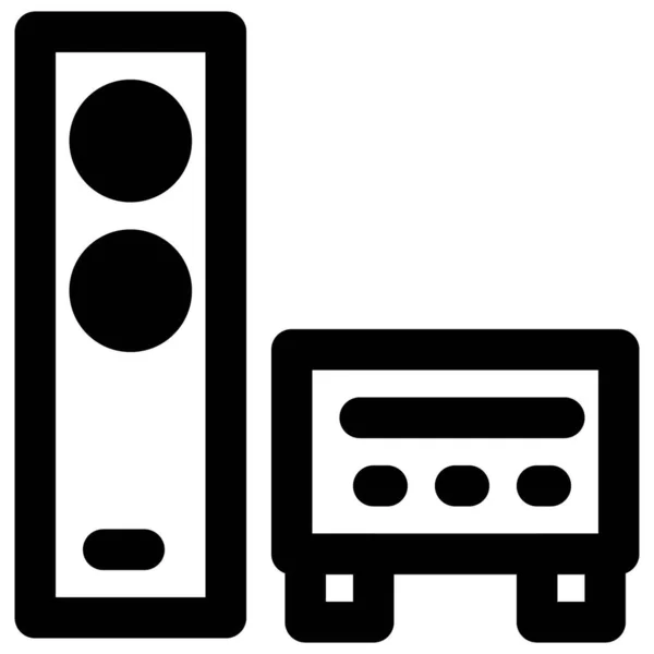 Soundsystem Für Die Unterhaltung Hause — Stockvektor