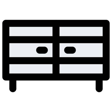 Çekmece TV standı olarak kullanılıyor