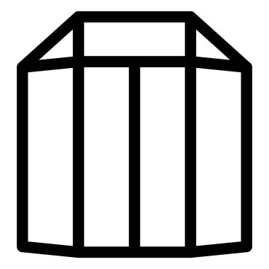 Dışa doğru projeksiyonlu çoklu panel bölme penceresi.