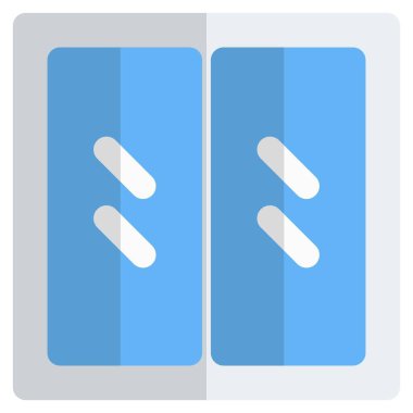 Çift kapılı klasik kaplama penceresi.