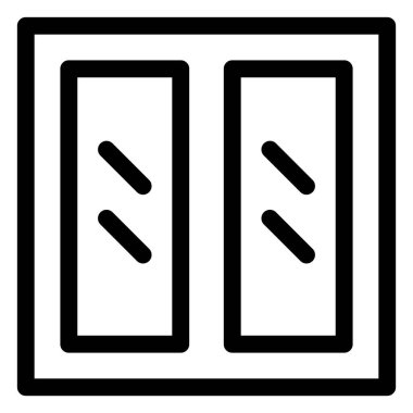 Çift kapılı klasik kaplama penceresi.