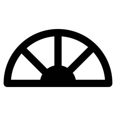 Açık hava dekorasyonu için pervane biçimli pencere