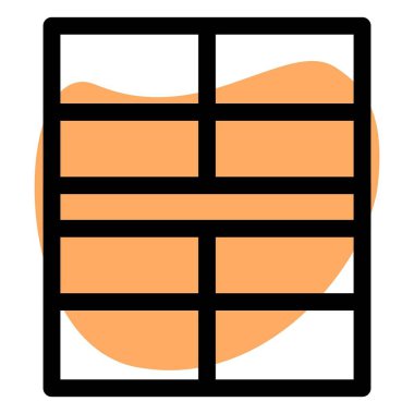 Dikey hareket panelleri olan kuşak penceresi.