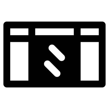 Modern biçim üç panel kaydırma penceresi.