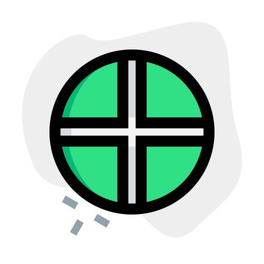 İç dekorasyon için yuvarlak stil penceresi.