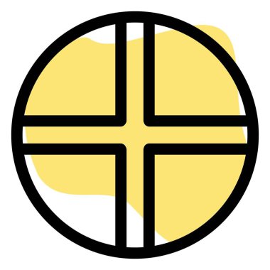 İç dekorasyon için yuvarlak stil penceresi.