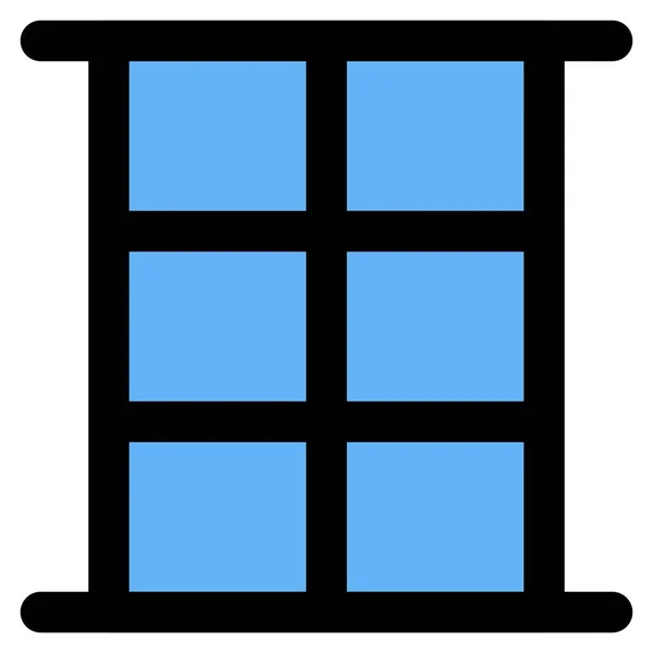 Flügelfenster Mit Beweglichen Paneelen — Stockvektor