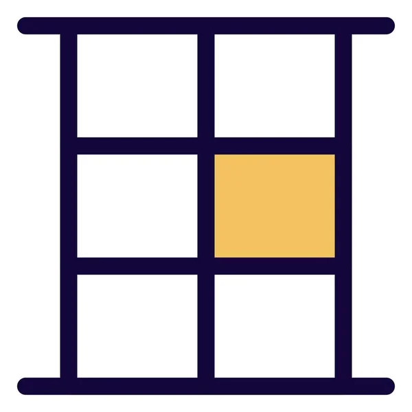 Sash Window Movable Panels — Stock Vector