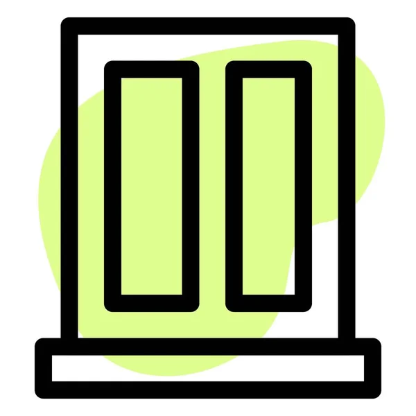 Enkelt Fönster Lätt Att Öppna Och Stänga — Stock vektor
