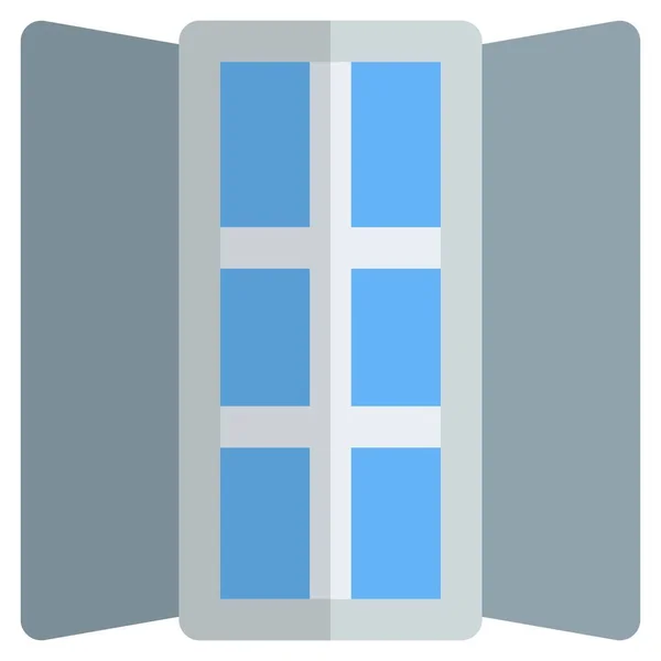 Öppet Glasfönster Hallen — Stock vektor