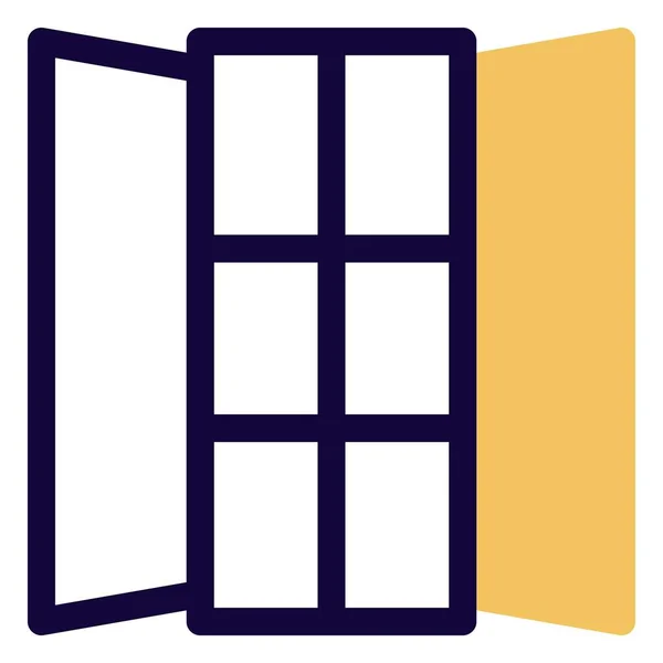 Відкрите Скляне Вікно Коридорі — стоковий вектор