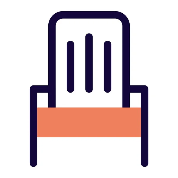 Adirondack Chair Broad Armrests Outdoor — Stock Vector