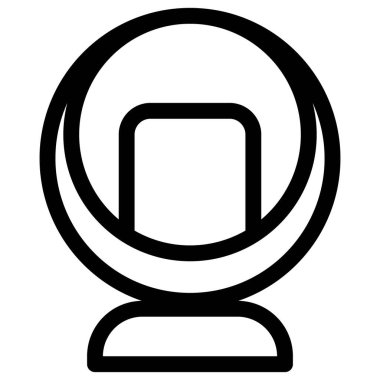 Yastıklı sırt destekli yumurta şeklinde top koltuğu.