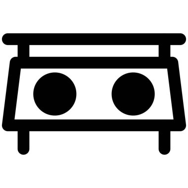 Çift yakıcılı barbekü gaz ızgarası.