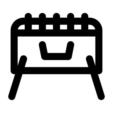 Arka bahçe partisi için barbekü ızgarası.