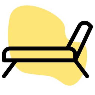 Rahatlamak için deniz kenarı katlanır yatağı.