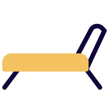 Rahatlamak için deniz kenarı katlanır yatağı.