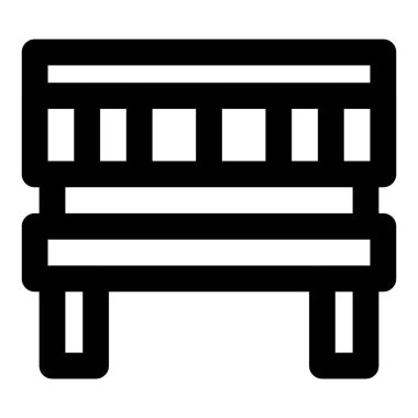 Açık hava kullanımı için şık ahşap bank.