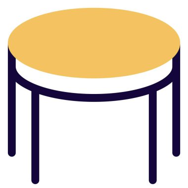 Servis için kullanılan ahşap sehpa.