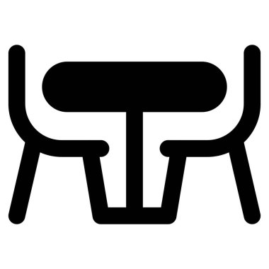 Yemek odası için mobilya takımı.