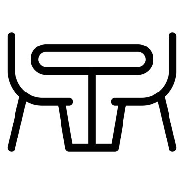 Yemek odası için mobilya takımı.