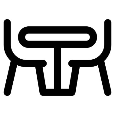 Yemek odası için mobilya takımı.