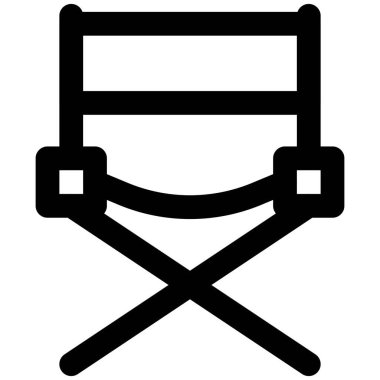 Açık havada oturmak için katlanabilir rahat sandalye.