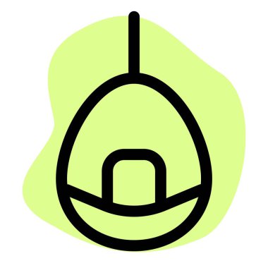 Yastıklı dekoratif yumurta koltuğu.