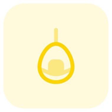 Yastıklı dekoratif yumurta koltuğu.