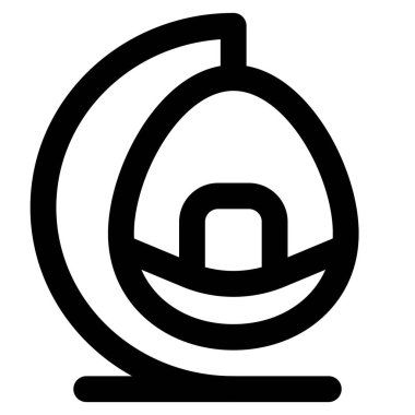 Dekorasyon için çekici bir yumurta koltuğu..