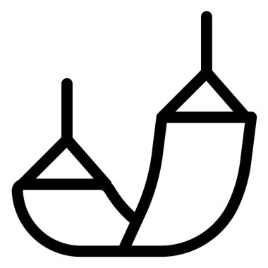 Hamak sallanmak ve uyumak için kullanılır..