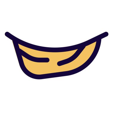 Asılı hamak uçlarından askıya alındı.