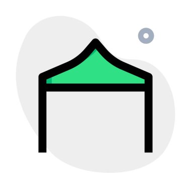 Tribünlerde asılı duran bir paraşüt..