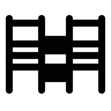 Bir çift bank ve bağlı bir masa..