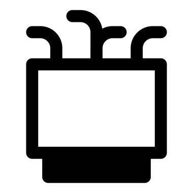 Açık hava dekorasyonu olarak kullanılan kil ekicisi.