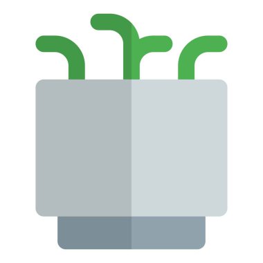 Açık hava dekorasyonu olarak kullanılan kil ekicisi.