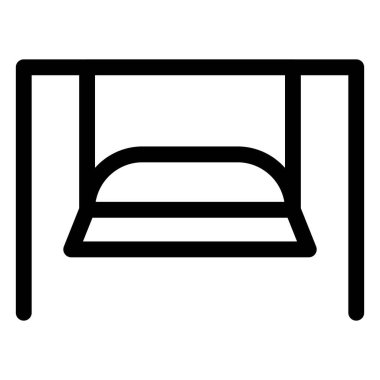 Rahatlamak için geniş bir salıncak.