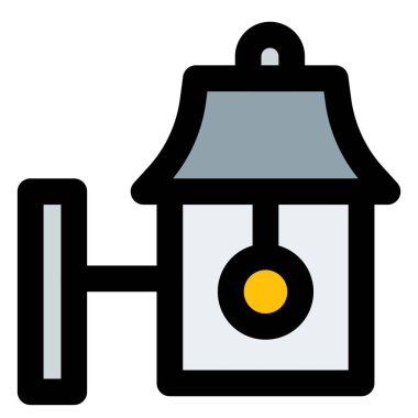 Oda dekorasyonu için çan şeklinde bir lamba.